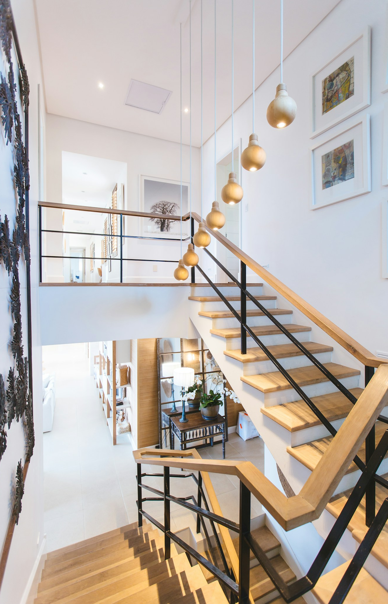 Interior staircase and lighting in a modern Milperra home